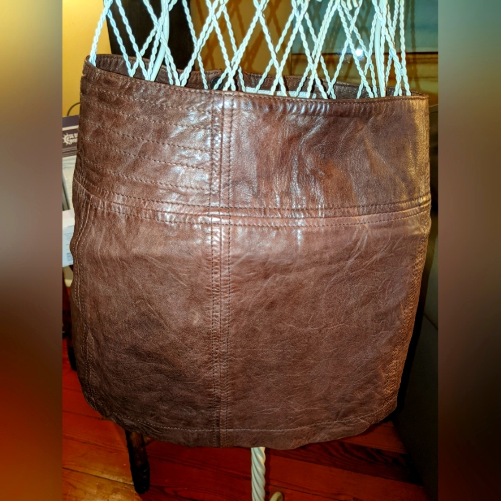 Abercrombie leather mini skirt, sz 0